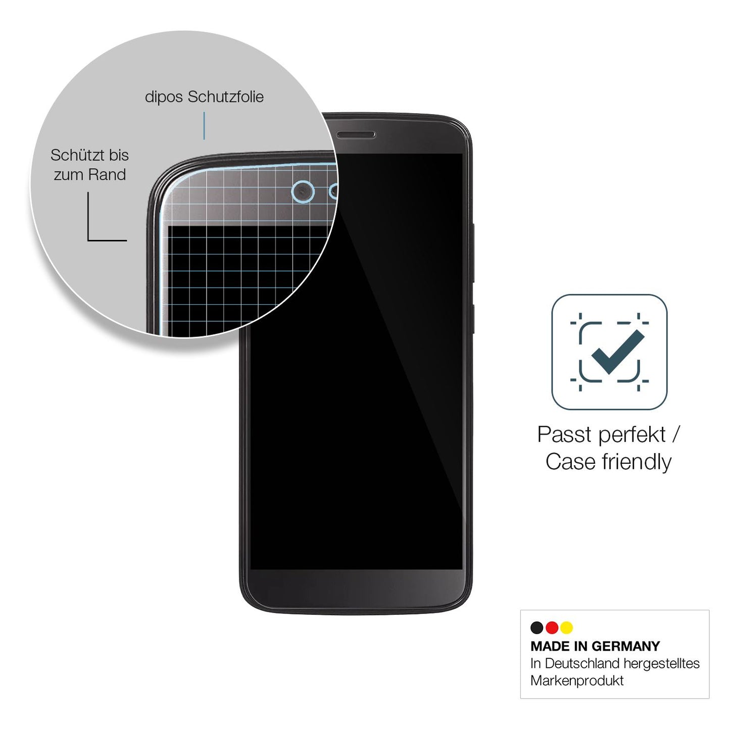 Besonders flexibler Displayschutz mit Anti-Shock-Schicht im Materialmix