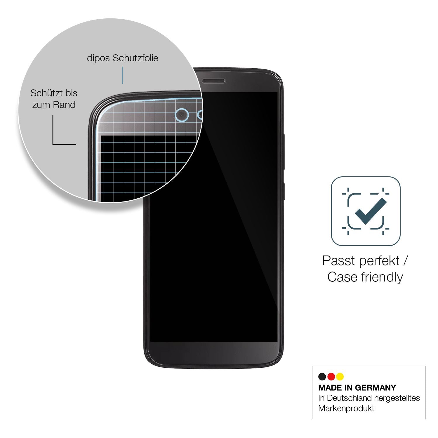 Besonders flexibler Displayschutz mit Anti-Shock-Schicht im Materialmix