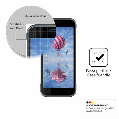 Besonders flexibler Displayschutz mit Anti-Shock-Schicht im Materialmix