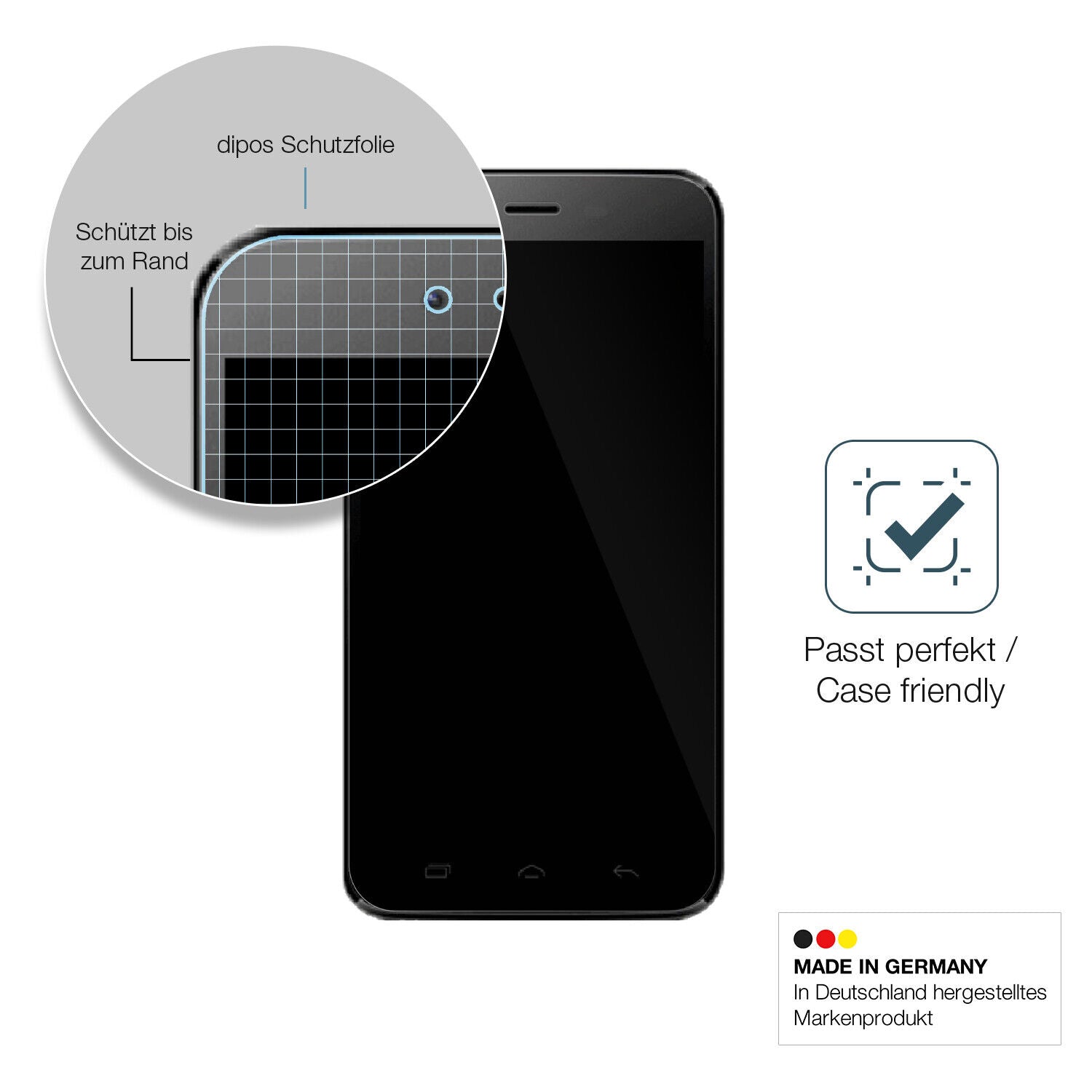Besonders flexibler Displayschutz mit Anti-Shock-Schicht im Materialmix