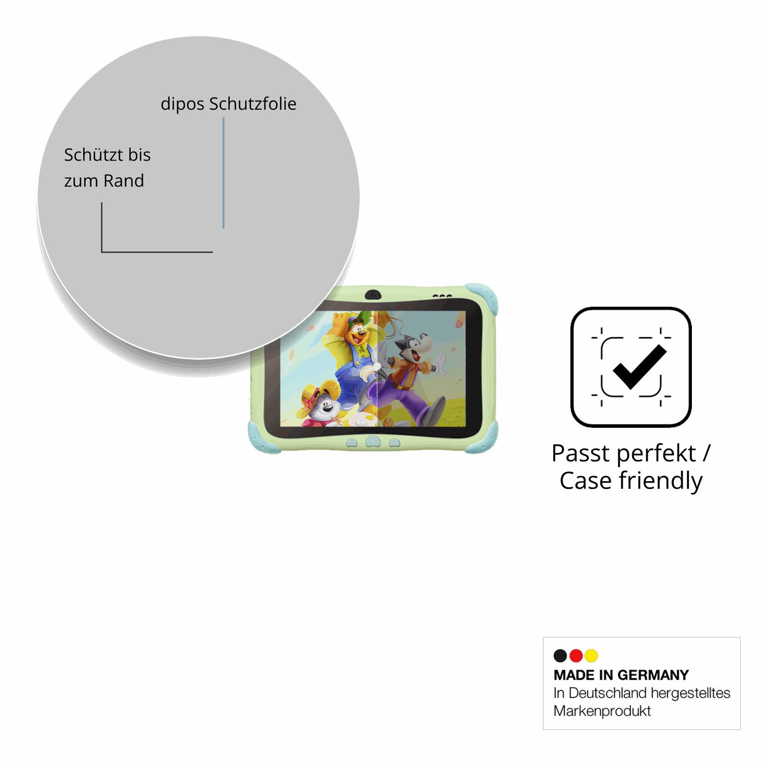 Besonders flexibler Displayschutz mit Anti-Shock-Schicht im Materialmix