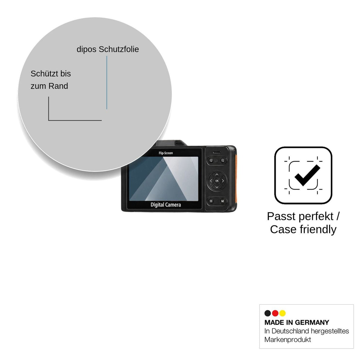 2x Screen Protector for Camtryzine KHX211 Flexible Glass 9H dipos