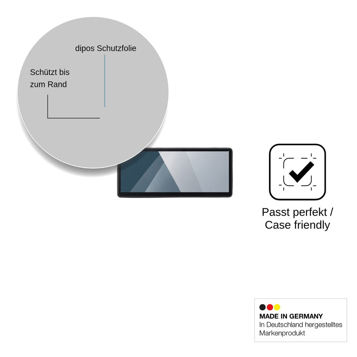 2x Screen Protector for CarpodGo T4 Plus Flexible Glass 9H dipos