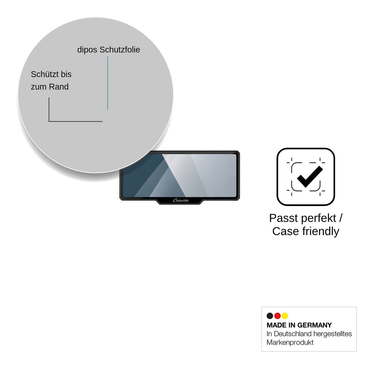 2x Screen Protector for Carpuride W619B Flexible Glass 9H dipos
