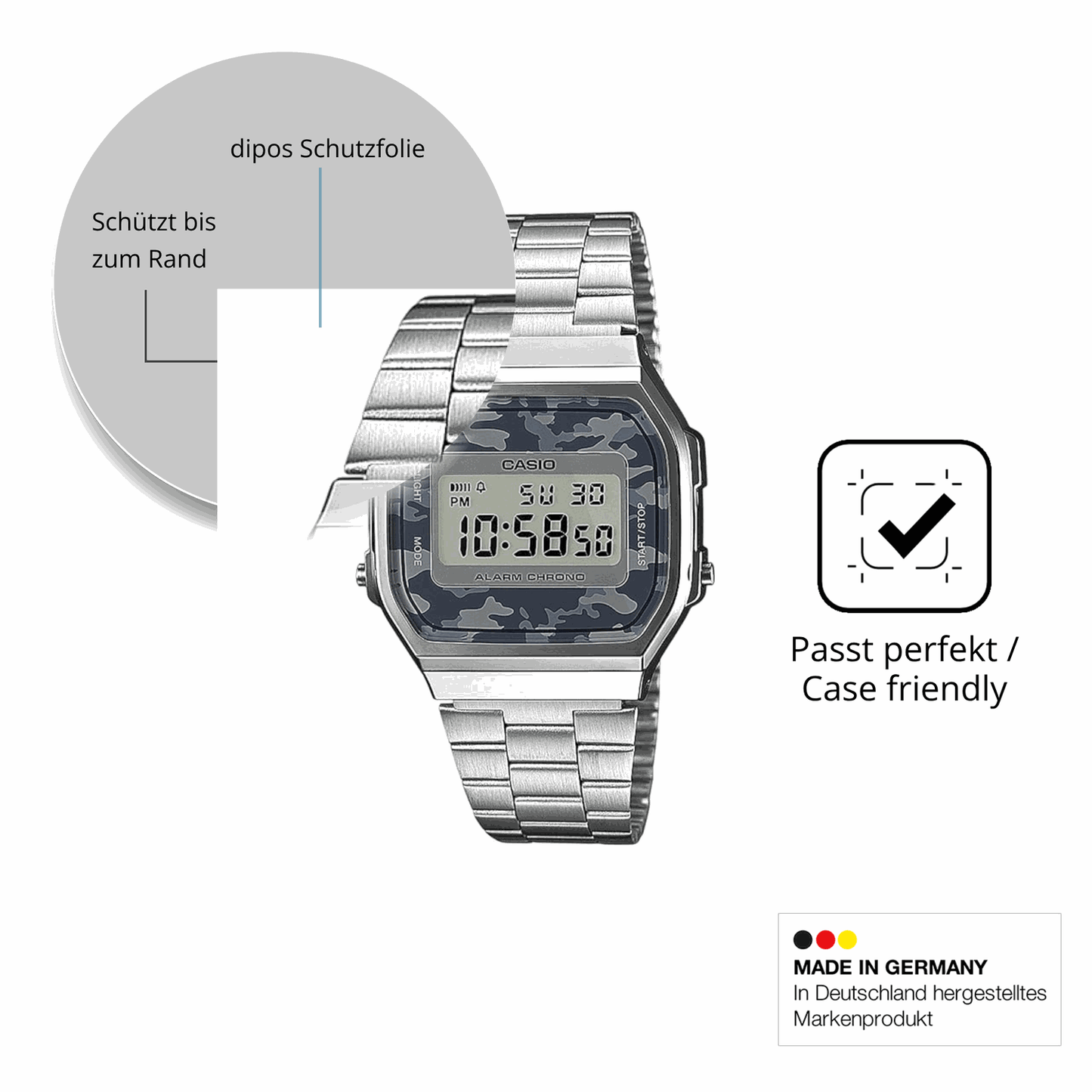 Besonders flexibler Displayschutz mit Anti-Shock-Schicht im Materialmix