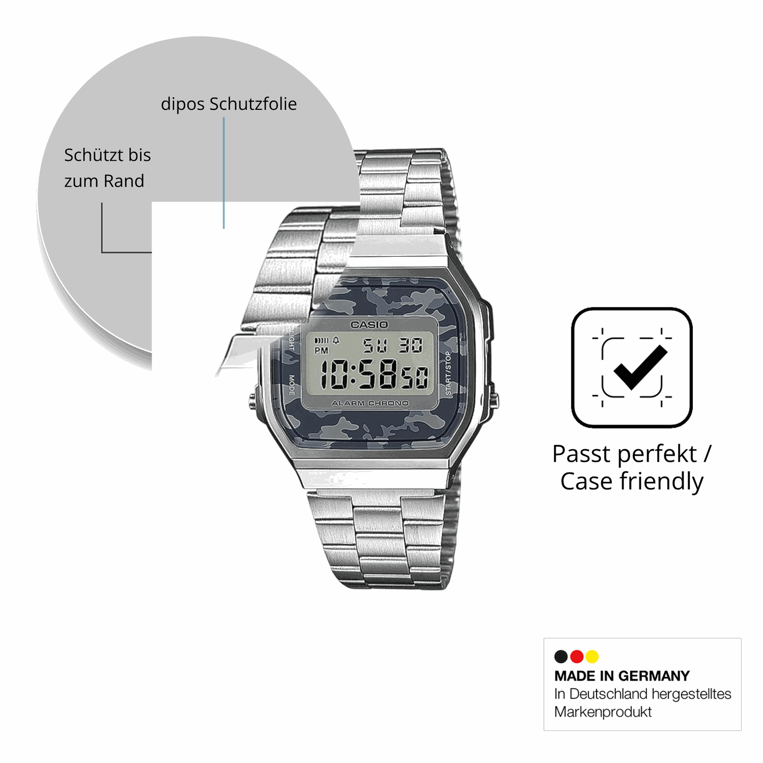 Besonders flexibler Displayschutz mit Anti-Shock-Schicht im Materialmix