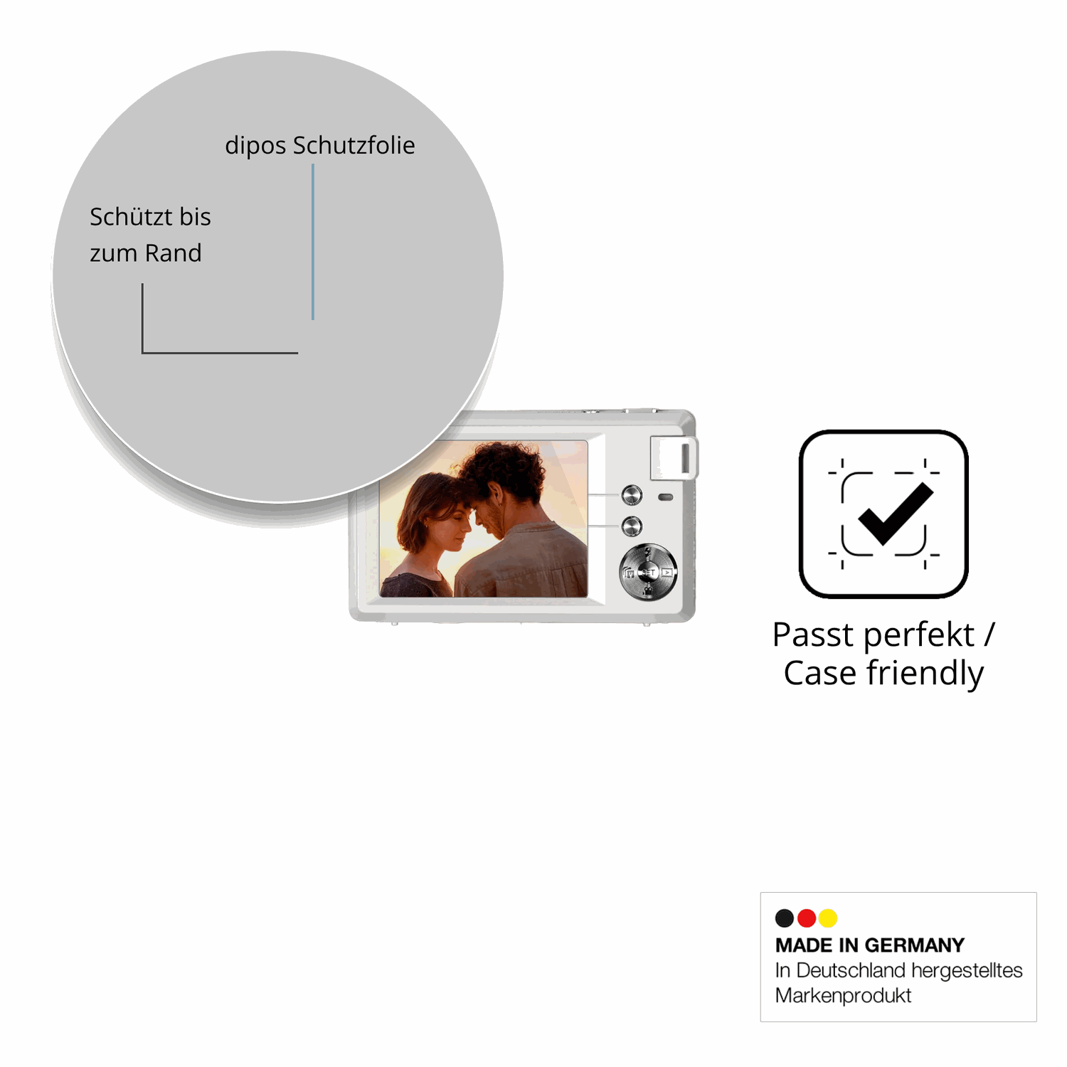 Besonders flexibler Displayschutz mit Anti-Shock-Schicht im Materialmix