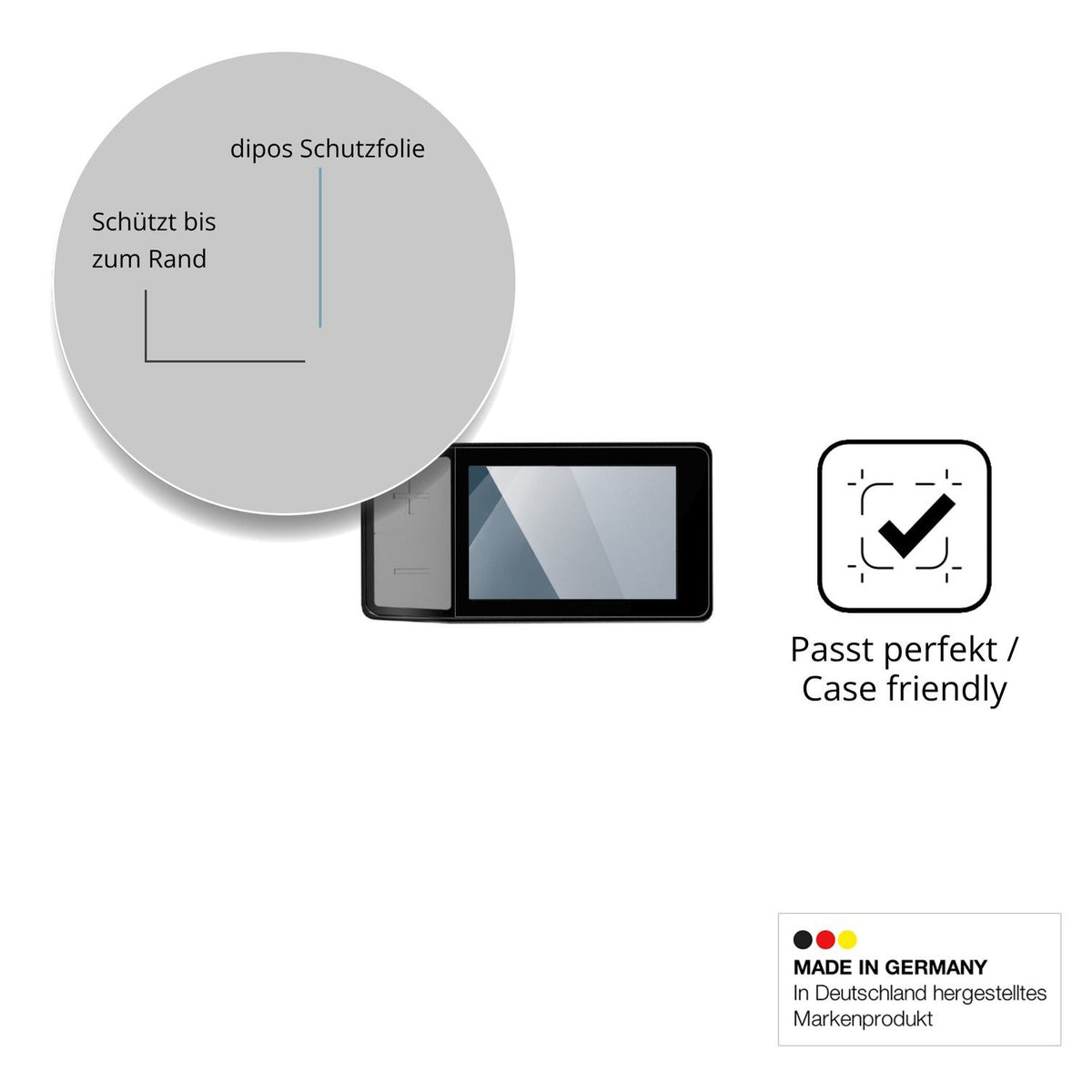 Besonders flexibler Displayschutz mit Anti-Shock-Schicht im Materialmix
