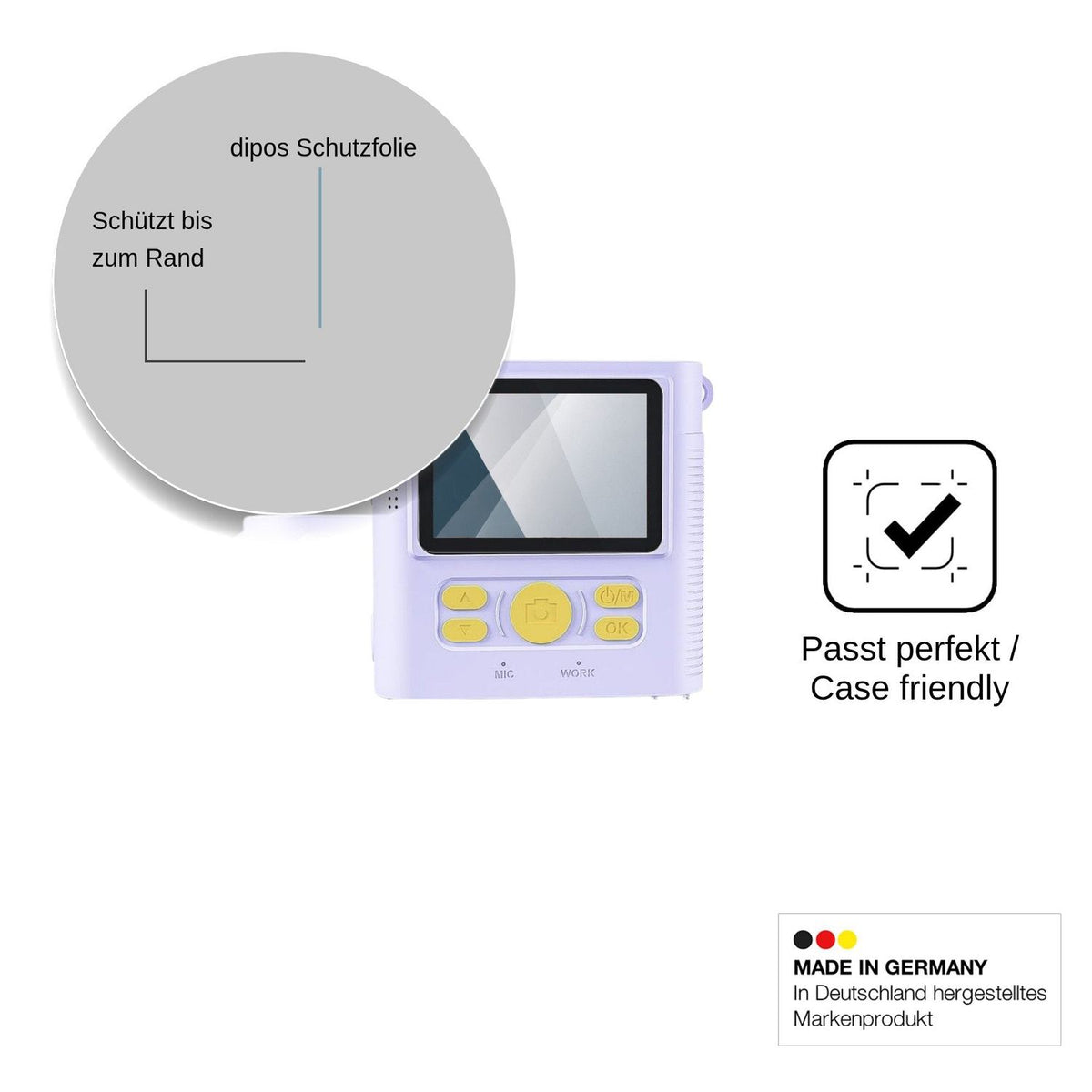 2x Screen Protector for CKATE ABS-681B Flexible Glass 9H dipos