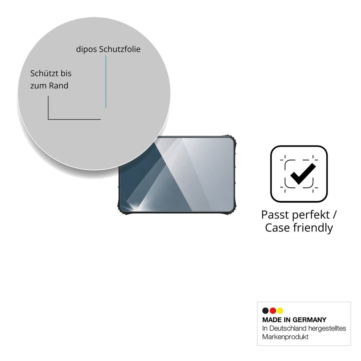 Besonders flexibler Displayschutz mit Anti-Shock-Schicht im Materialmix