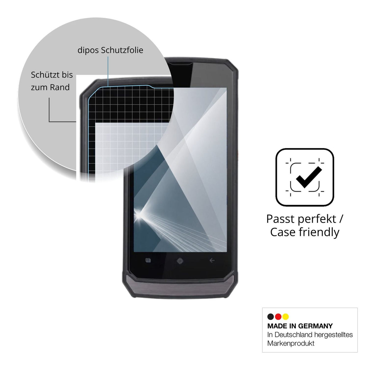Besonders flexibler Displayschutz mit Anti-Shock-Schicht im Materialmix