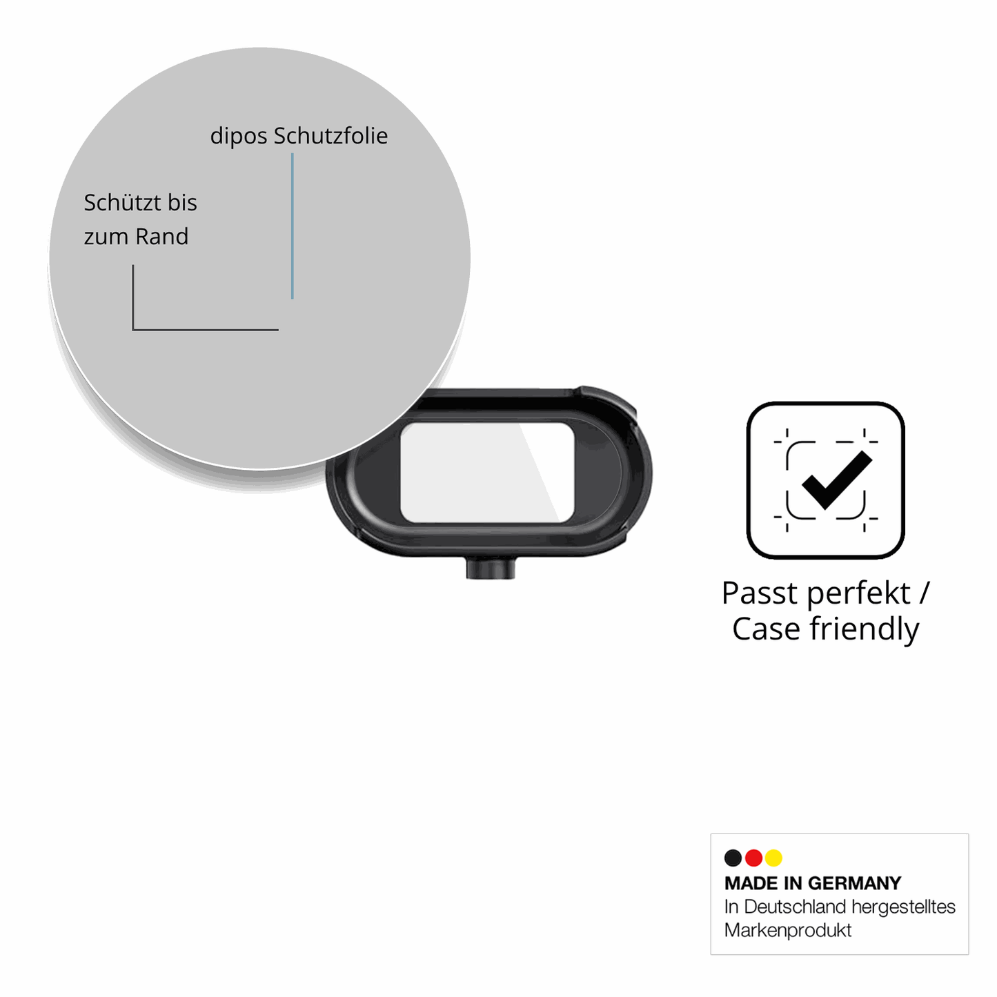 Besonders flexibler Displayschutz mit Anti-Shock-Schicht im Materialmix