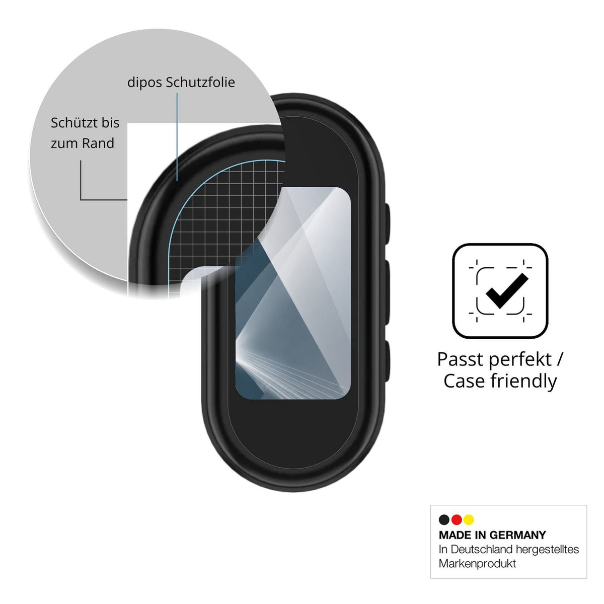 Besonders flexibler Displayschutz mit Anti-Shock-Schicht im Materialmix