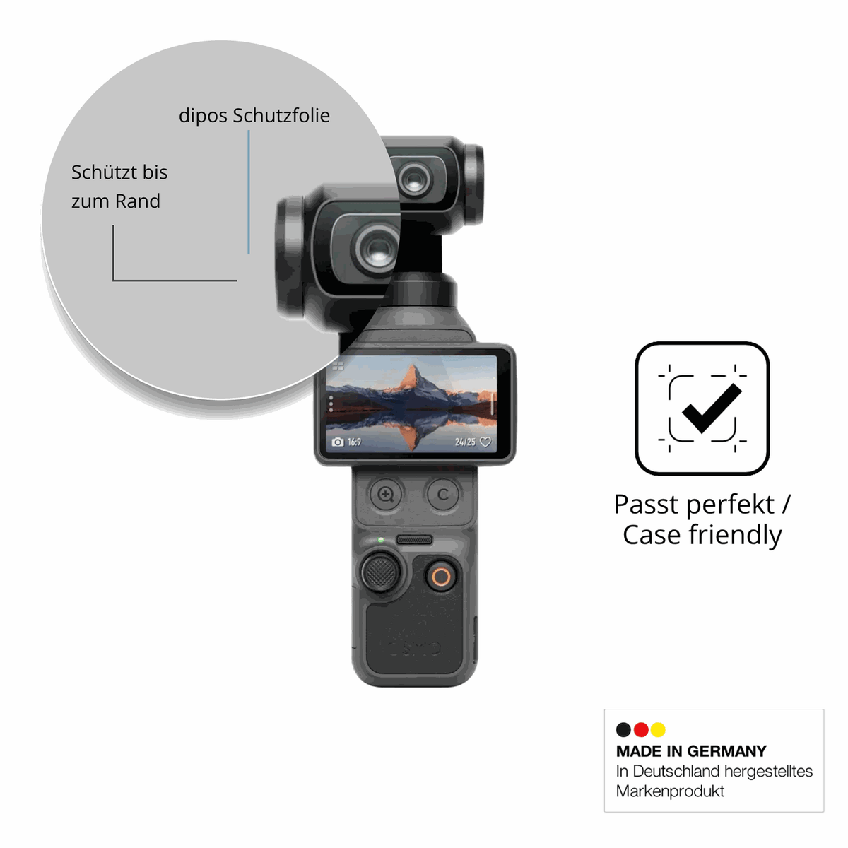 Besonders flexibler Displayschutz mit Anti-Shock-Schicht im Materialmix