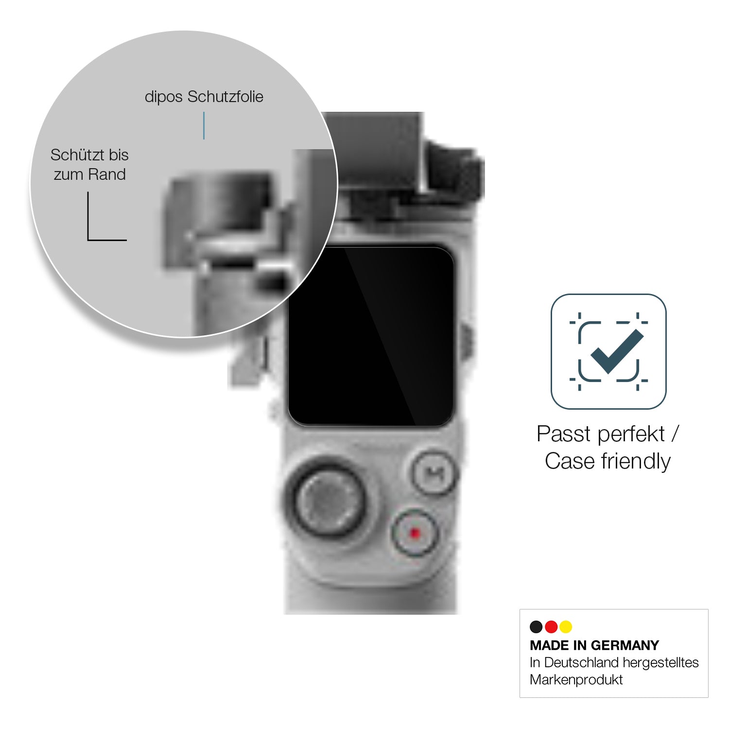 Besonders flexibler Displayschutz mit Anti-Shock-Schicht im Materialmix