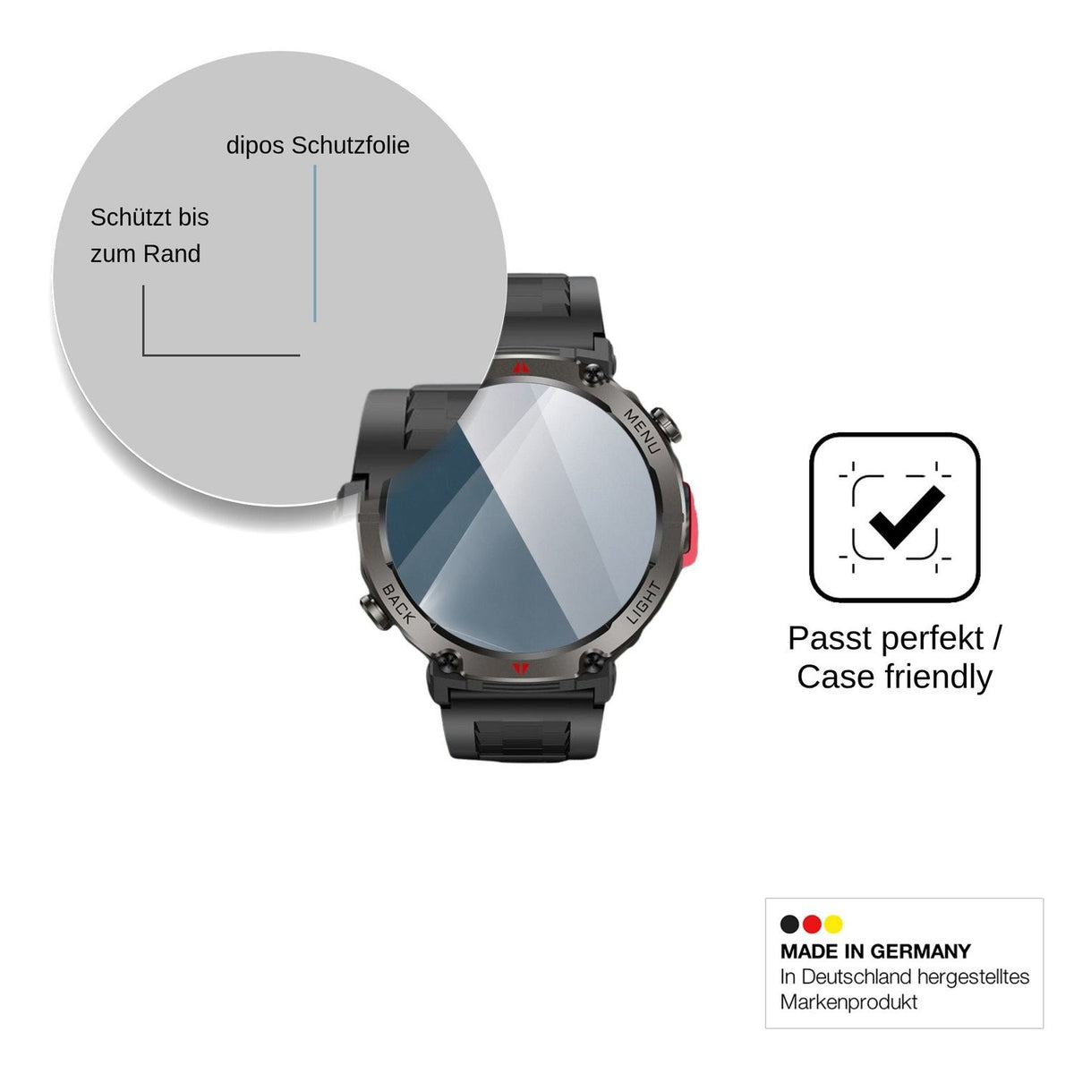 2x Screen Protector for Doomixs P50BK Flexible Glass 9H dipos