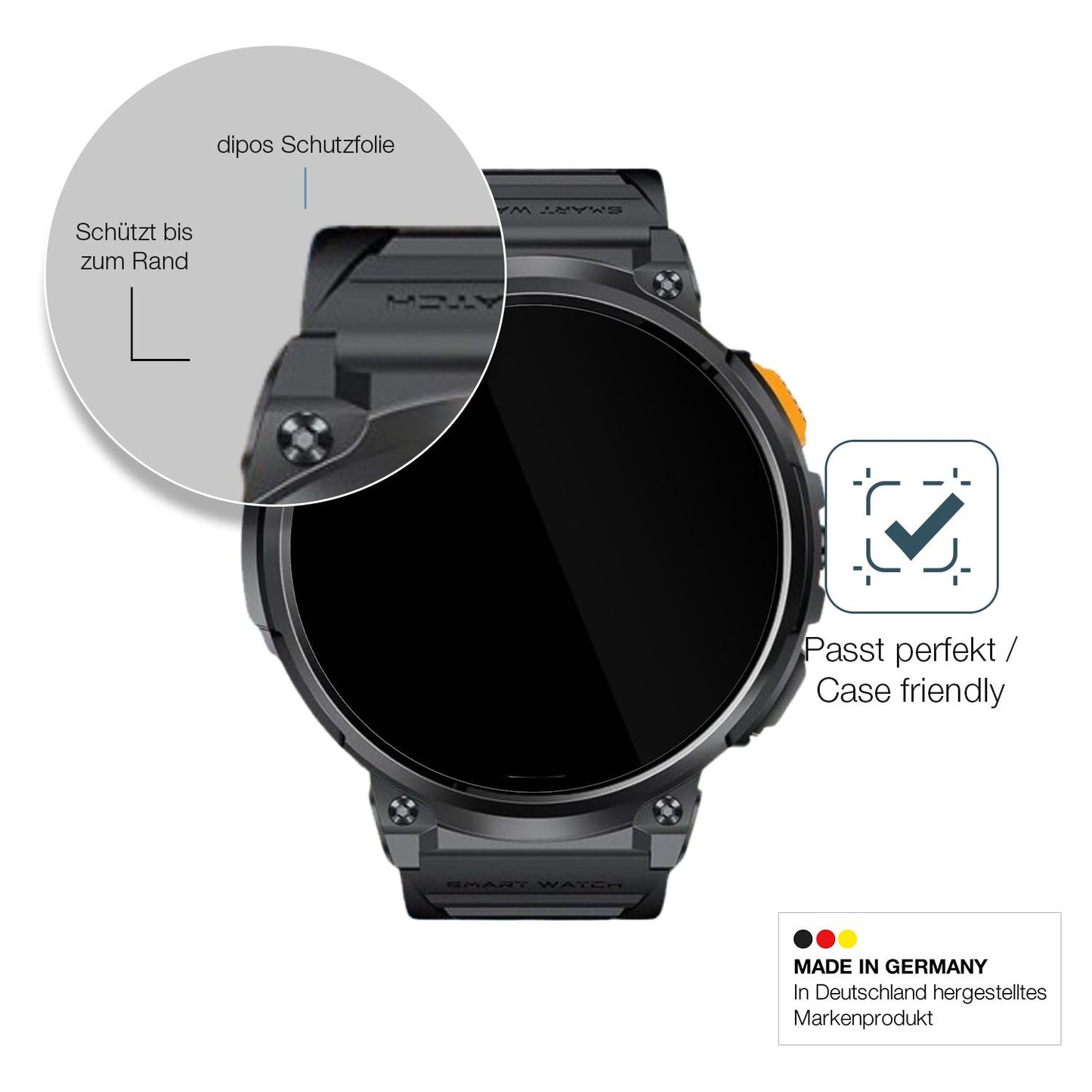 Besonders flexibler Displayschutz mit Anti-Shock-Schicht im Materialmix