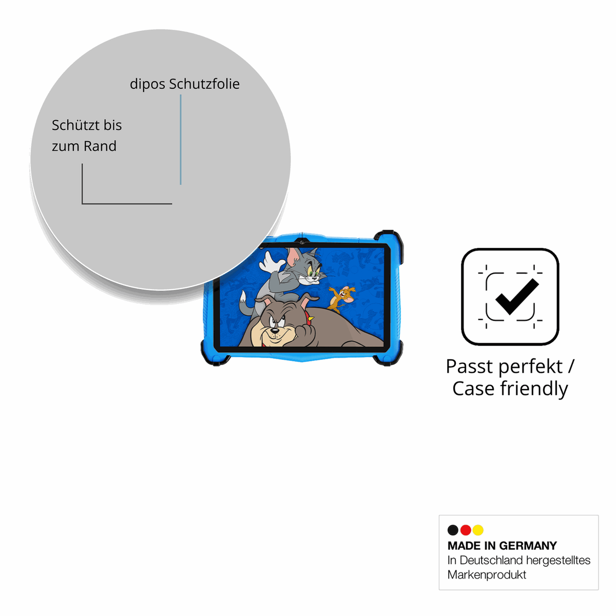 Besonders flexibler Displayschutz mit Anti-Shock-Schicht im Materialmix