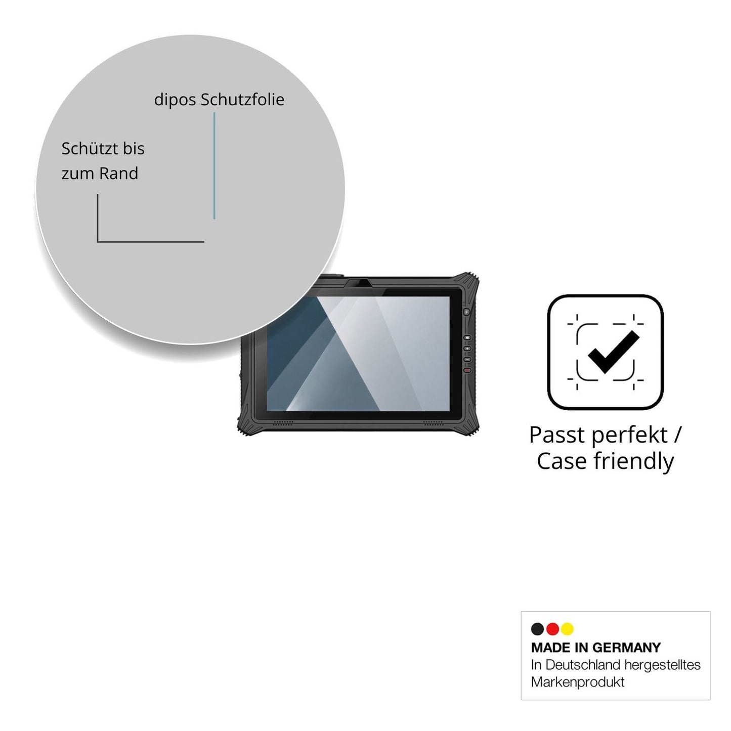 Besonders flexibler Displayschutz mit Anti-Shock-Schicht im Materialmix