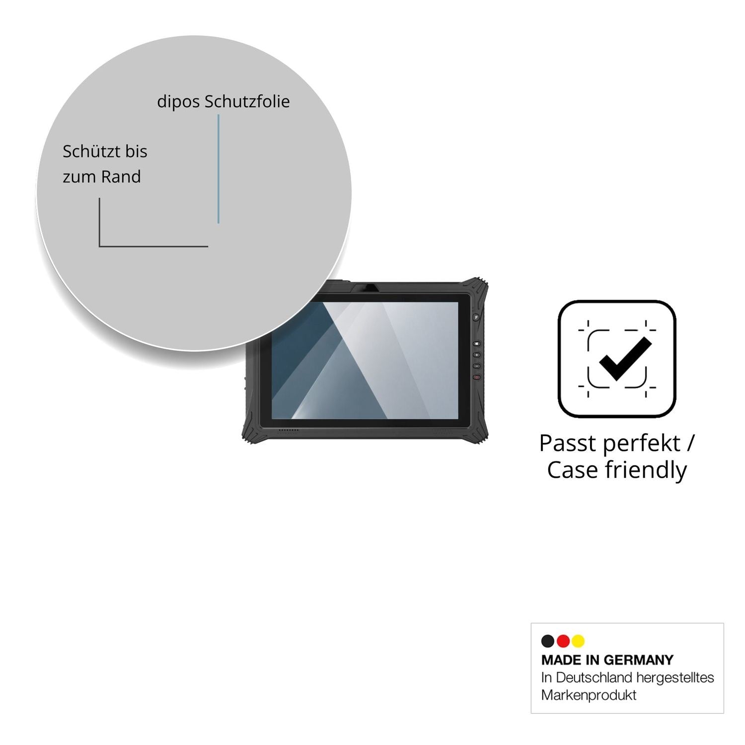 Besonders flexibler Displayschutz mit Anti-Shock-Schicht im Materialmix