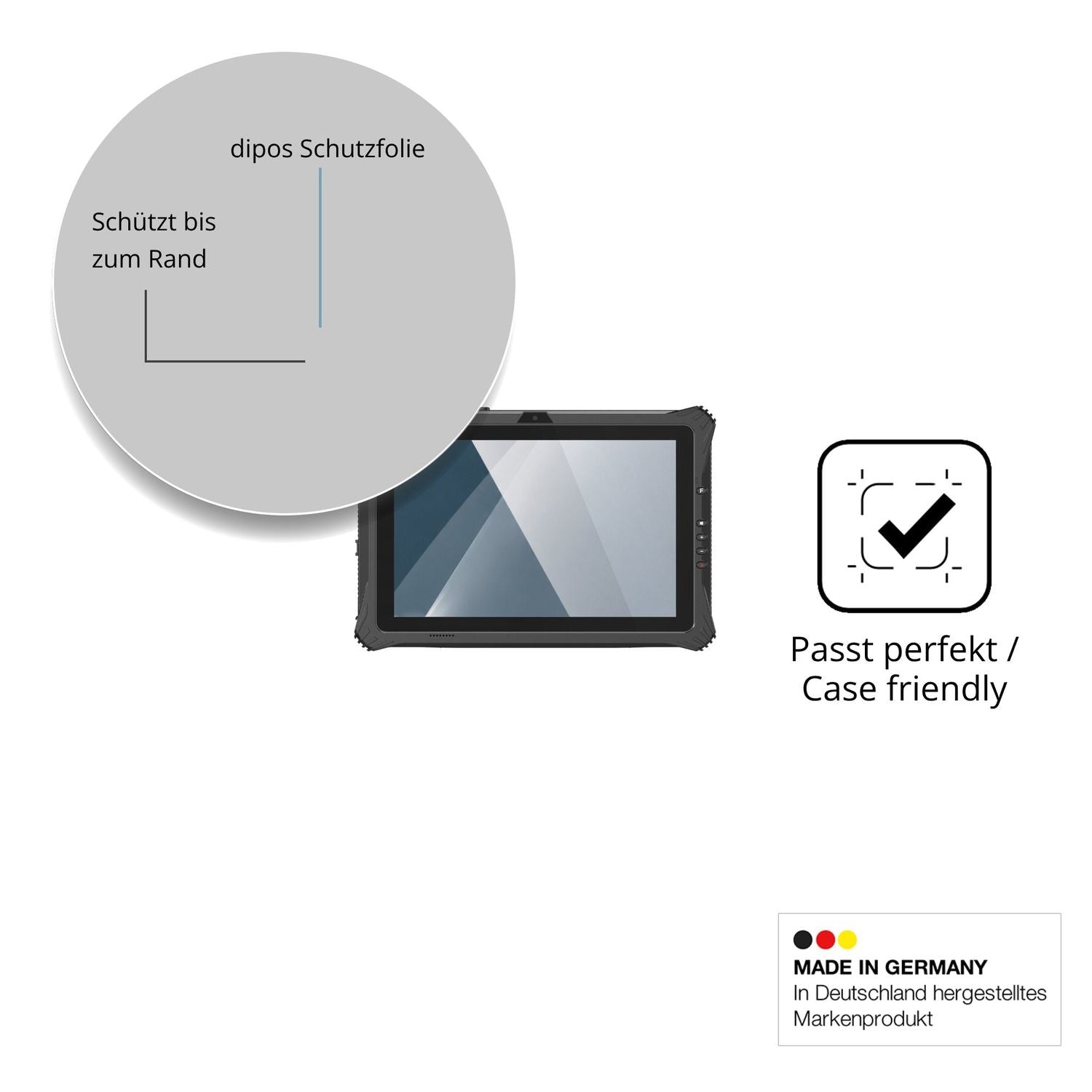 Besonders flexibler Displayschutz mit Anti-Shock-Schicht im Materialmix
