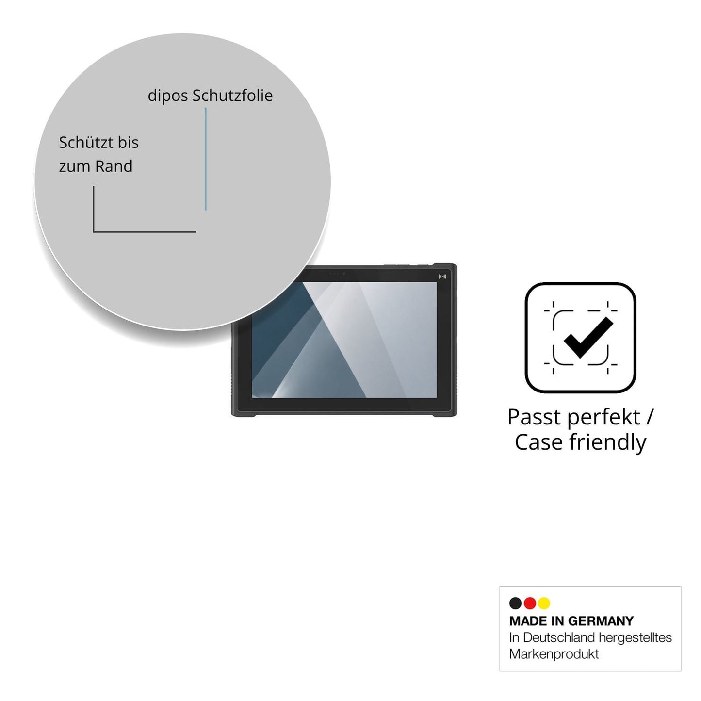 Besonders flexibler Displayschutz mit Anti-Shock-Schicht im Materialmix