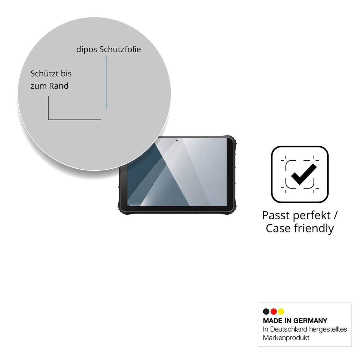 Besonders flexibler Displayschutz mit Anti-Shock-Schicht im Materialmix