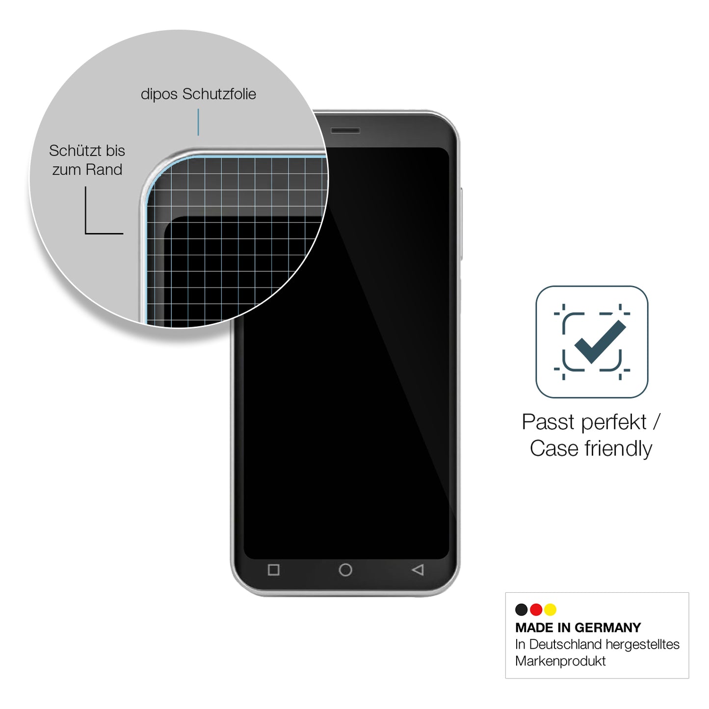 Besonders flexibler Displayschutz mit Anti-Shock-Schicht im Materialmix