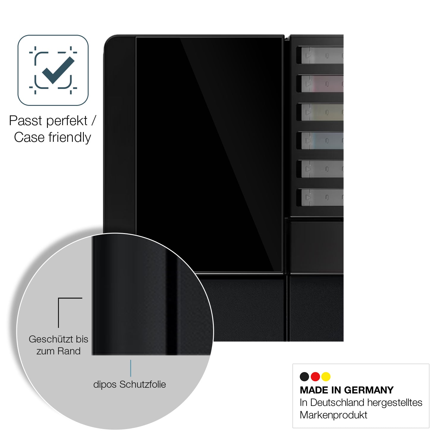 Besonders flexibler Displayschutz mit Anti-Shock-Schicht im Materialmix