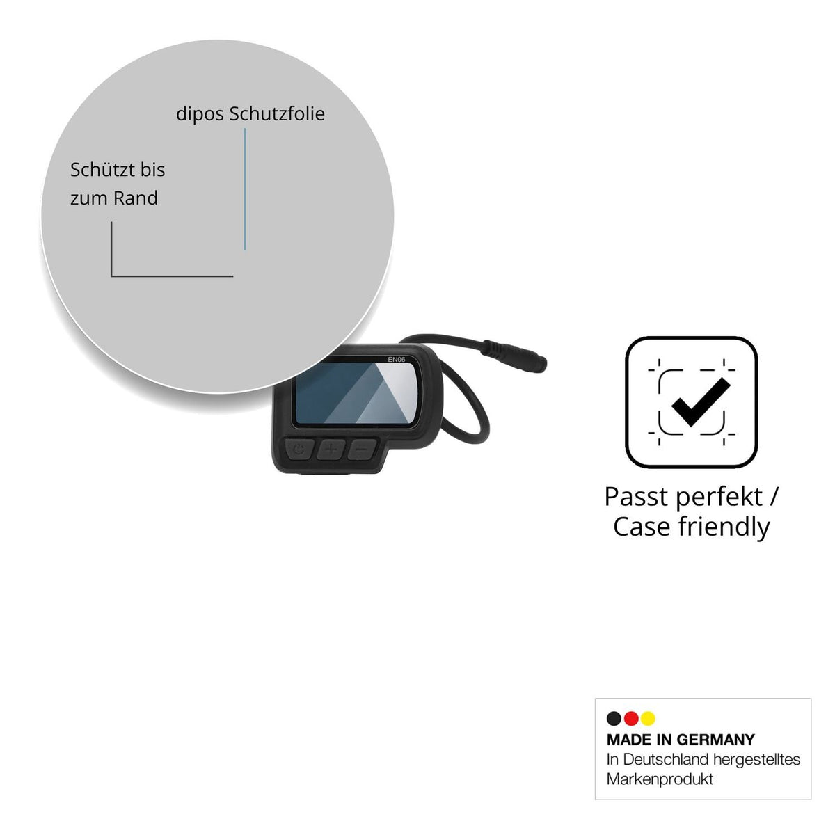 Besonders flexibler Displayschutz mit Anti-Shock-Schicht im Materialmix