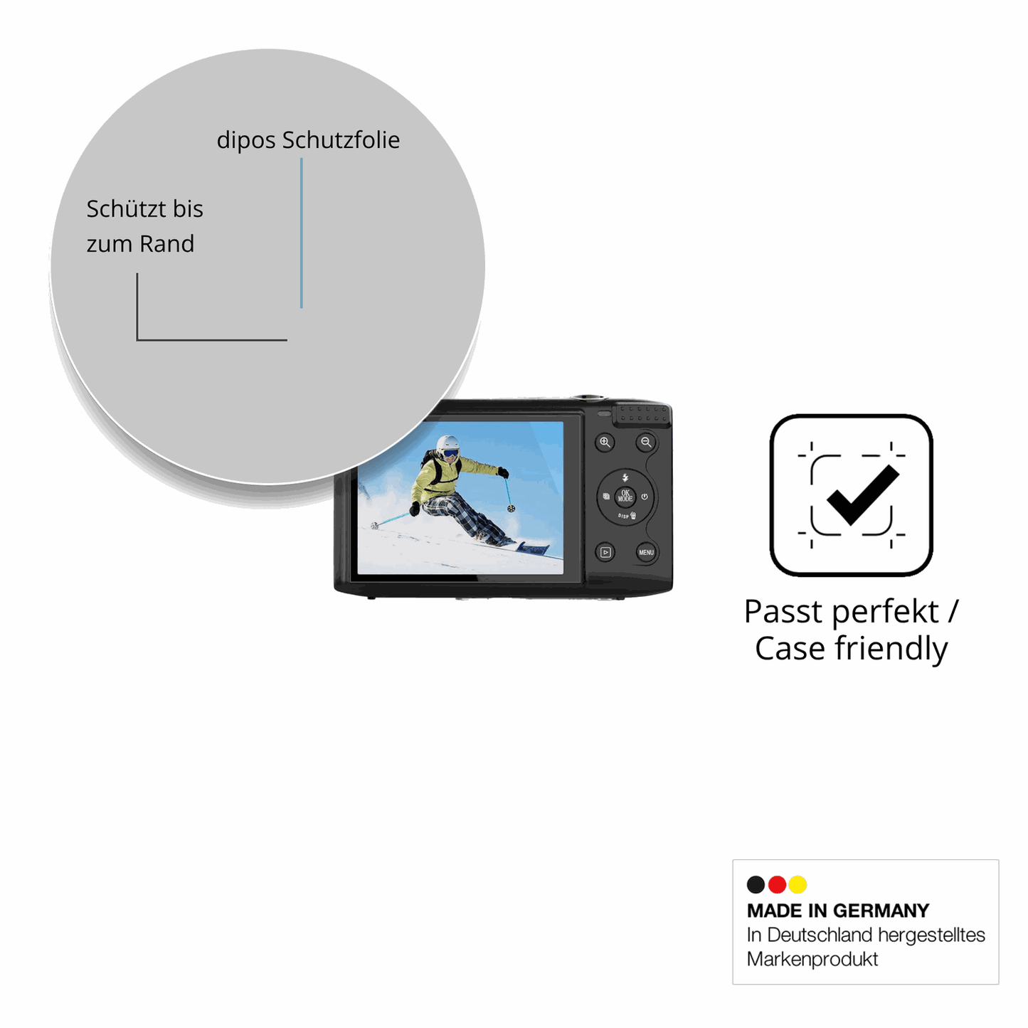 Besonders flexibler Displayschutz mit Anti-Shock-Schicht im Materialmix