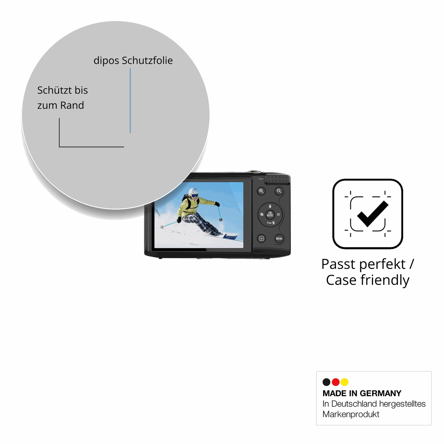 Besonders flexibler Displayschutz mit Anti-Shock-Schicht im Materialmix