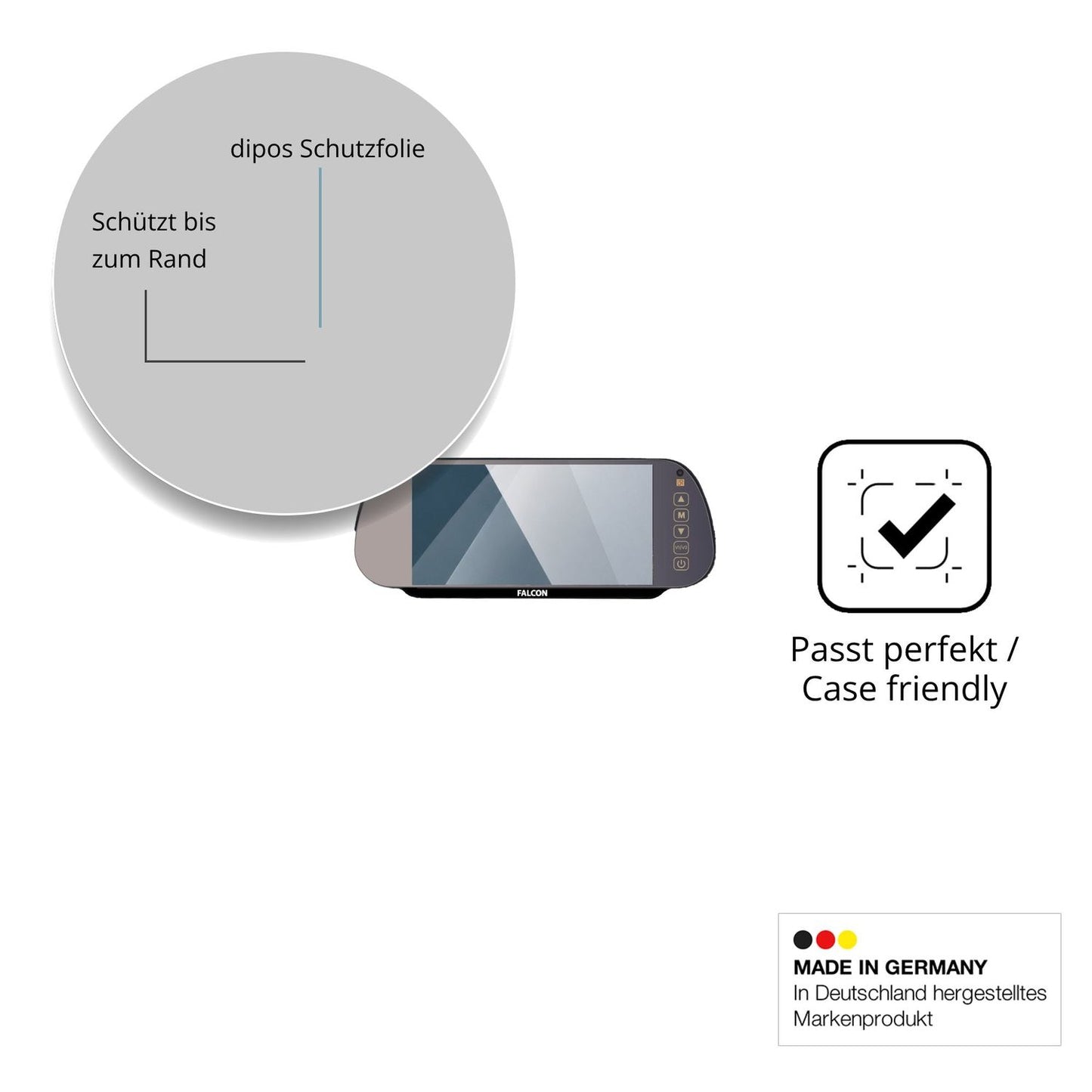 Besonders flexibler Displayschutz mit Anti-Shock-Schicht im Materialmix