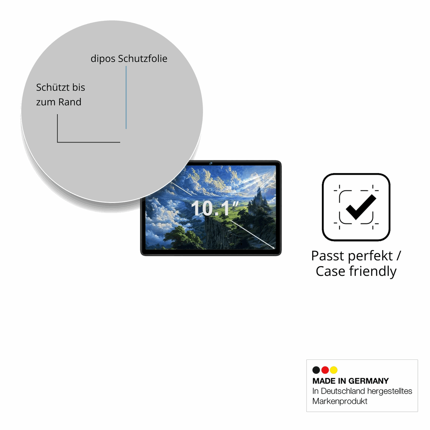 Besonders flexibler Displayschutz mit Anti-Shock-Schicht im Materialmix