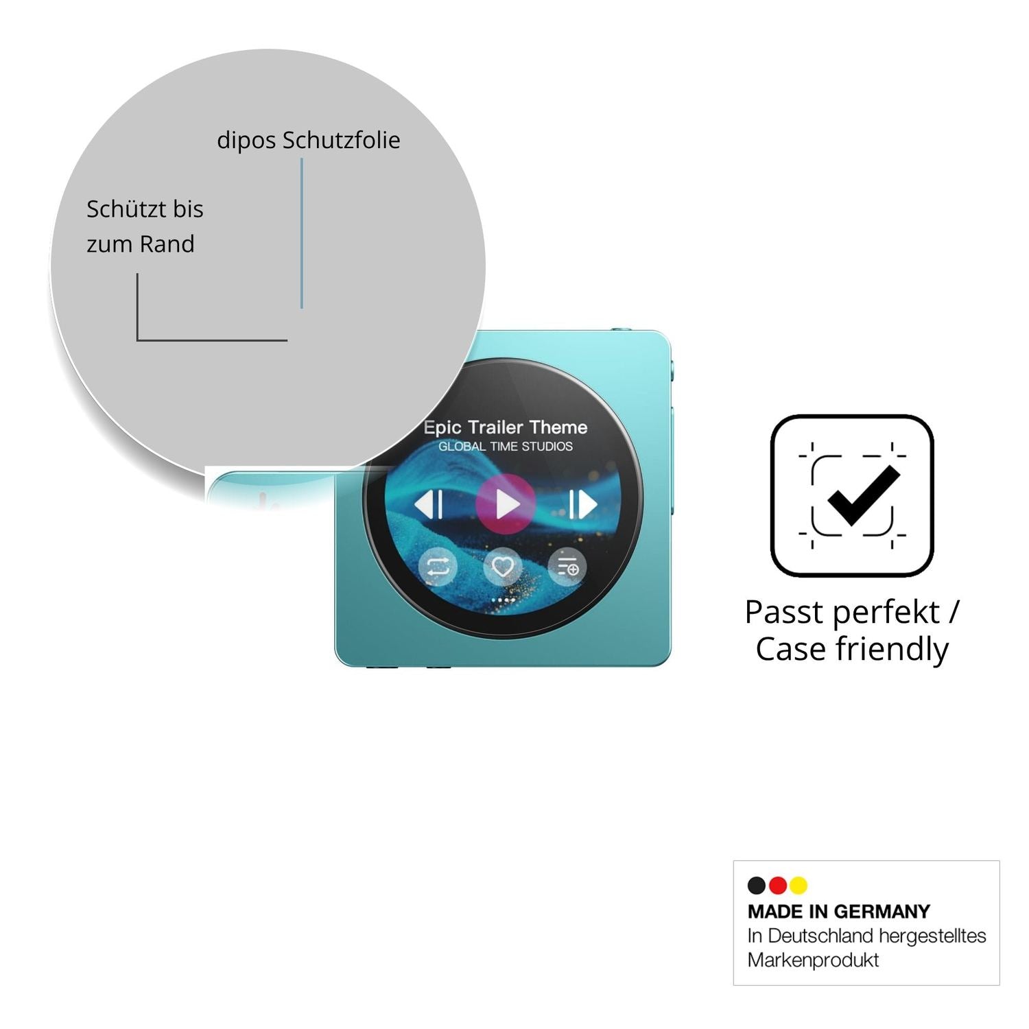 Besonders flexibler Displayschutz mit Anti-Shock-Schicht im Materialmix
