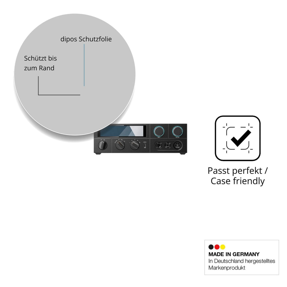 Besonders flexibler Displayschutz mit Anti-Shock-Schicht im Materialmix