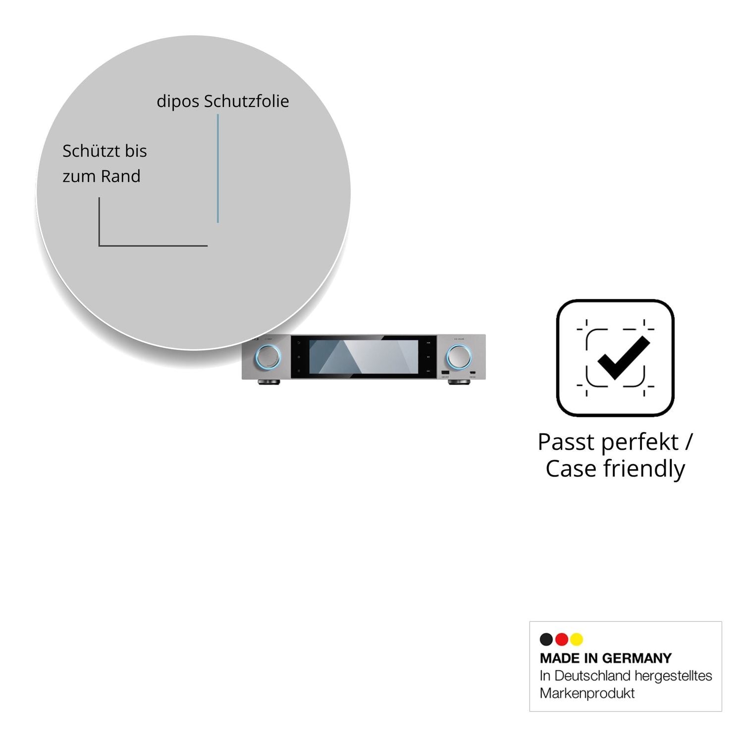Besonders flexibler Displayschutz mit Anti-Shock-Schicht im Materialmix