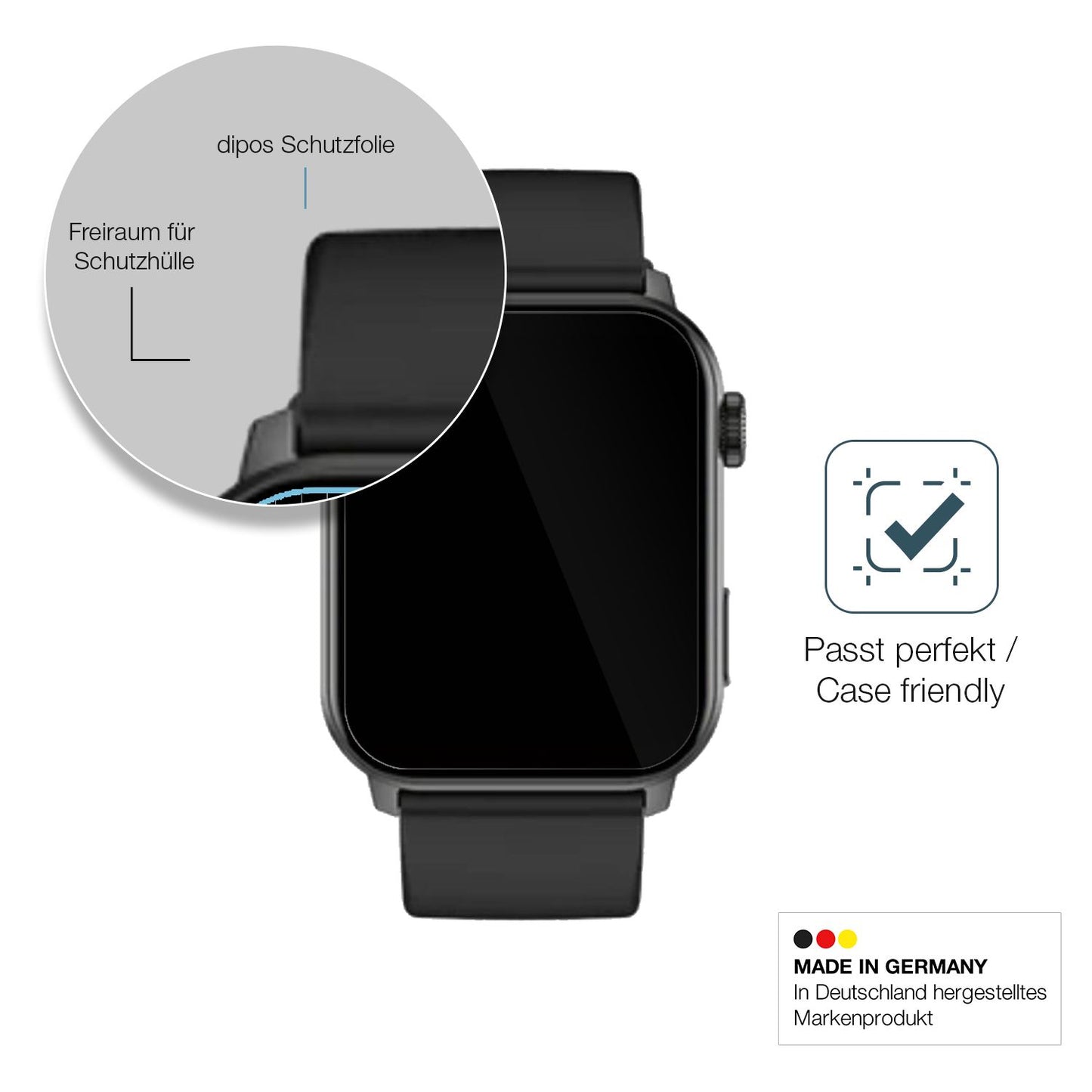 Besonders flexibler Displayschutz mit Anti-Shock-Schicht im Materialmix