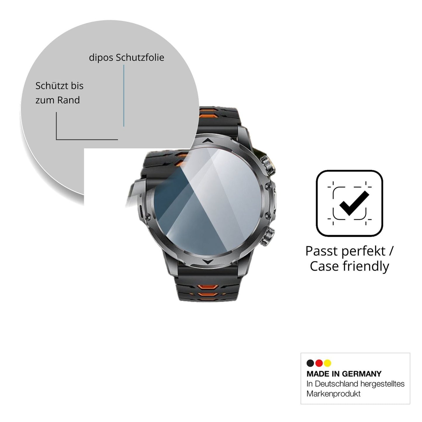 Besonders flexibler Displayschutz mit Anti-Shock-Schicht im Materialmix