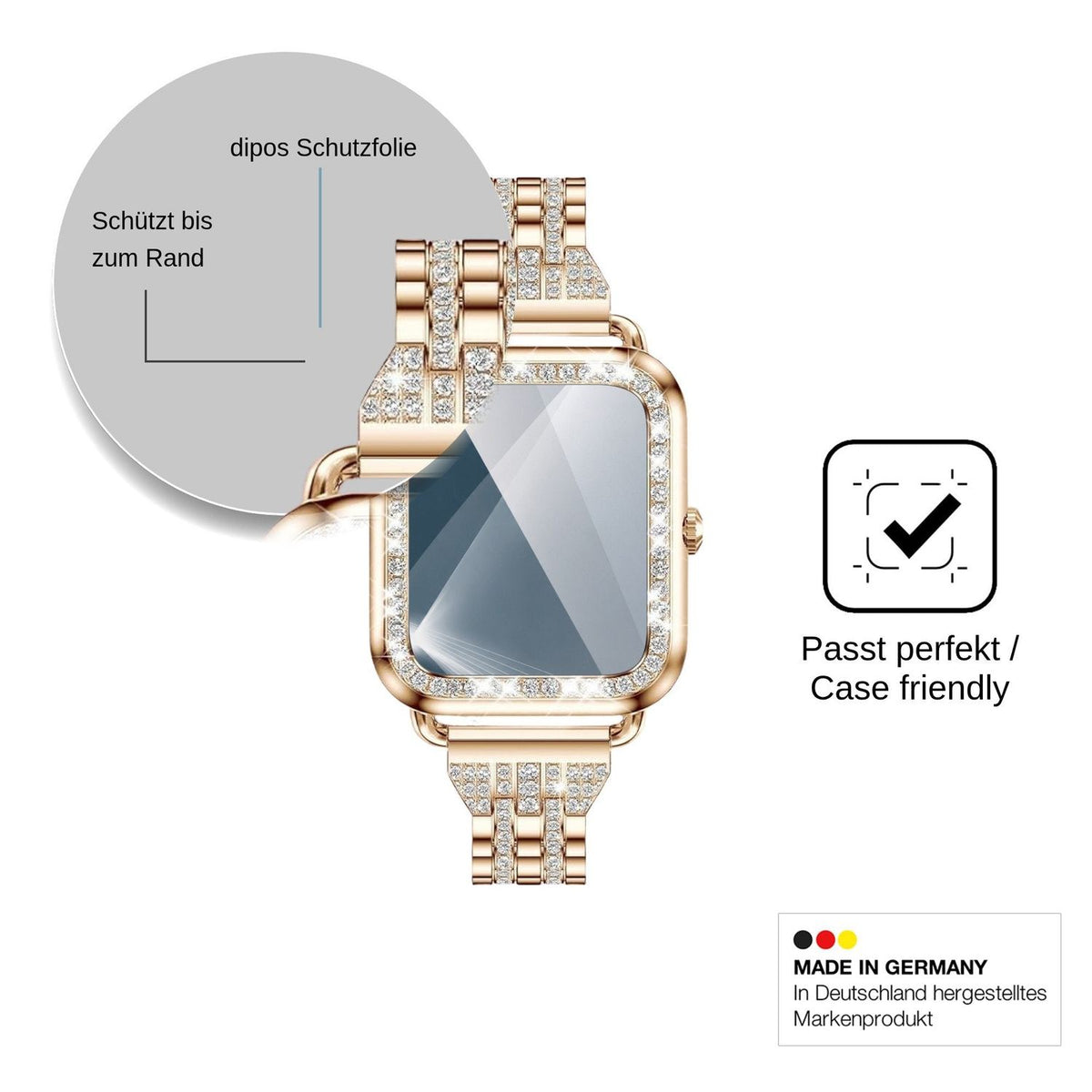 2x Screen Protector for Fitonyo Smartwatch 1.29 Flexible Glass 9H dipos