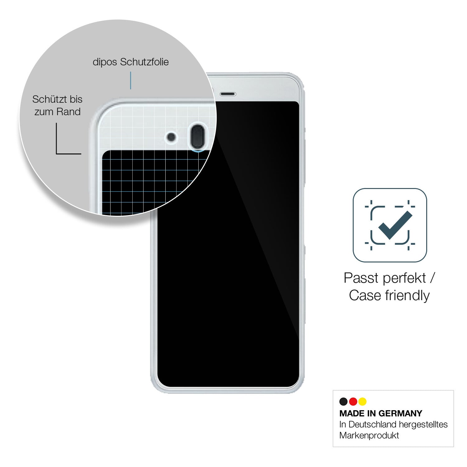 Besonders flexibler Displayschutz mit Anti-Shock-Schicht im Materialmix