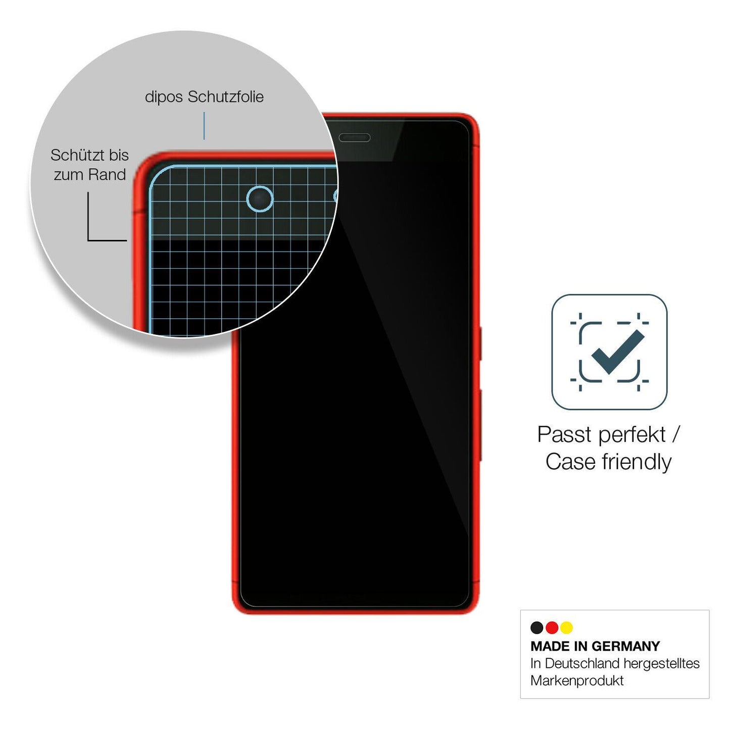 Besonders flexibler Displayschutz mit Anti-Shock-Schicht im Materialmix