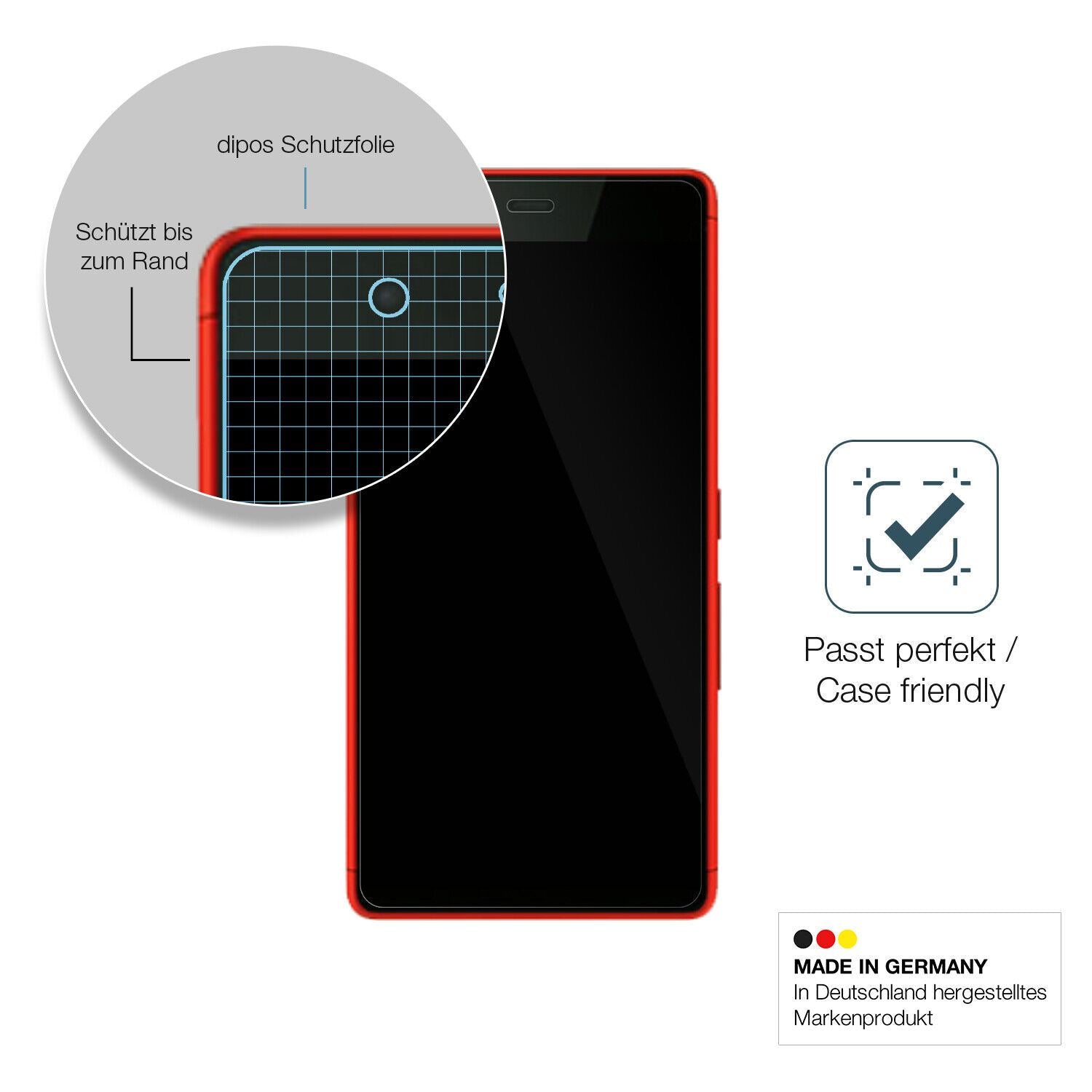 Besonders flexibler Displayschutz mit Anti-Shock-Schicht im Materialmix