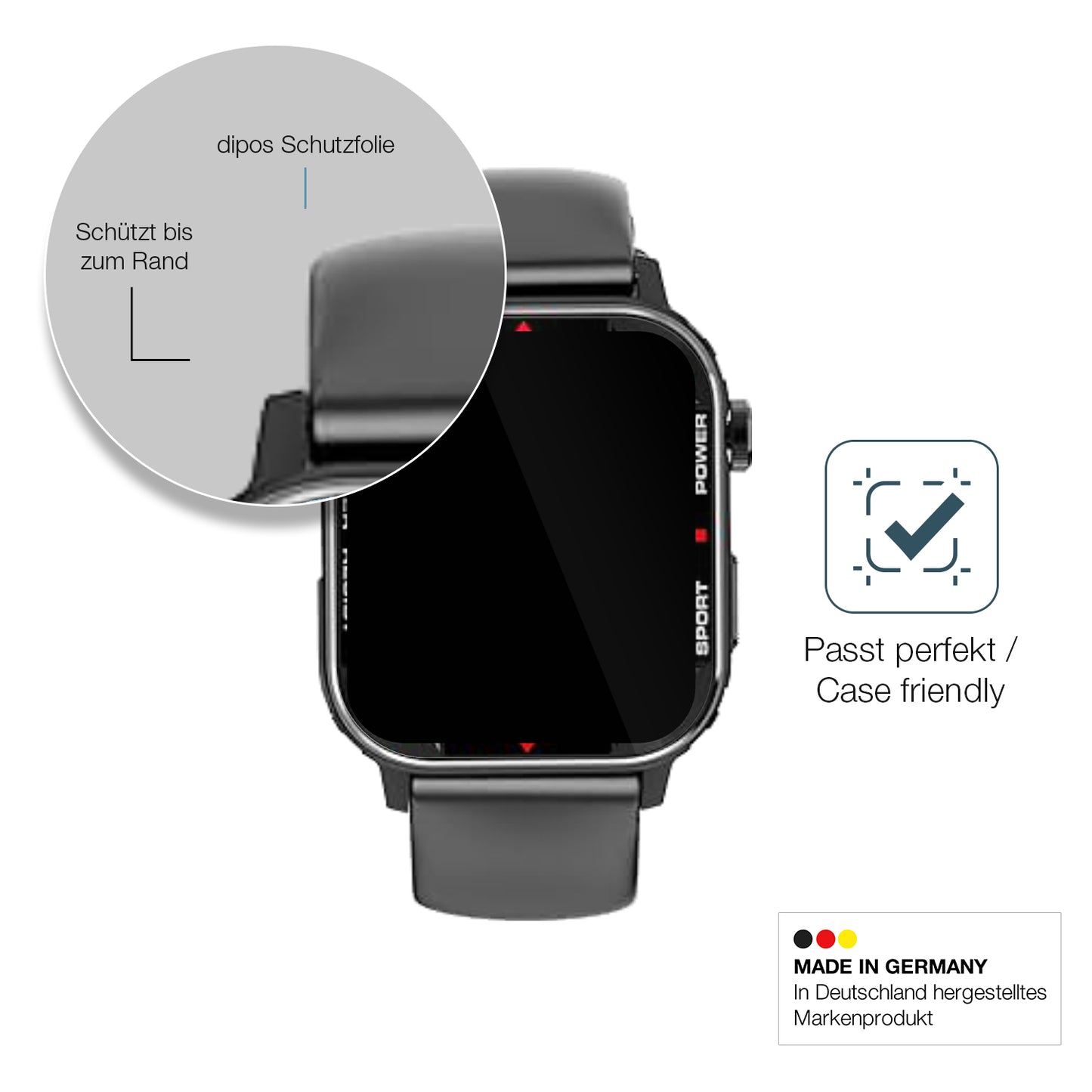 Besonders flexibler Displayschutz mit Anti-Shock-Schicht im Materialmix