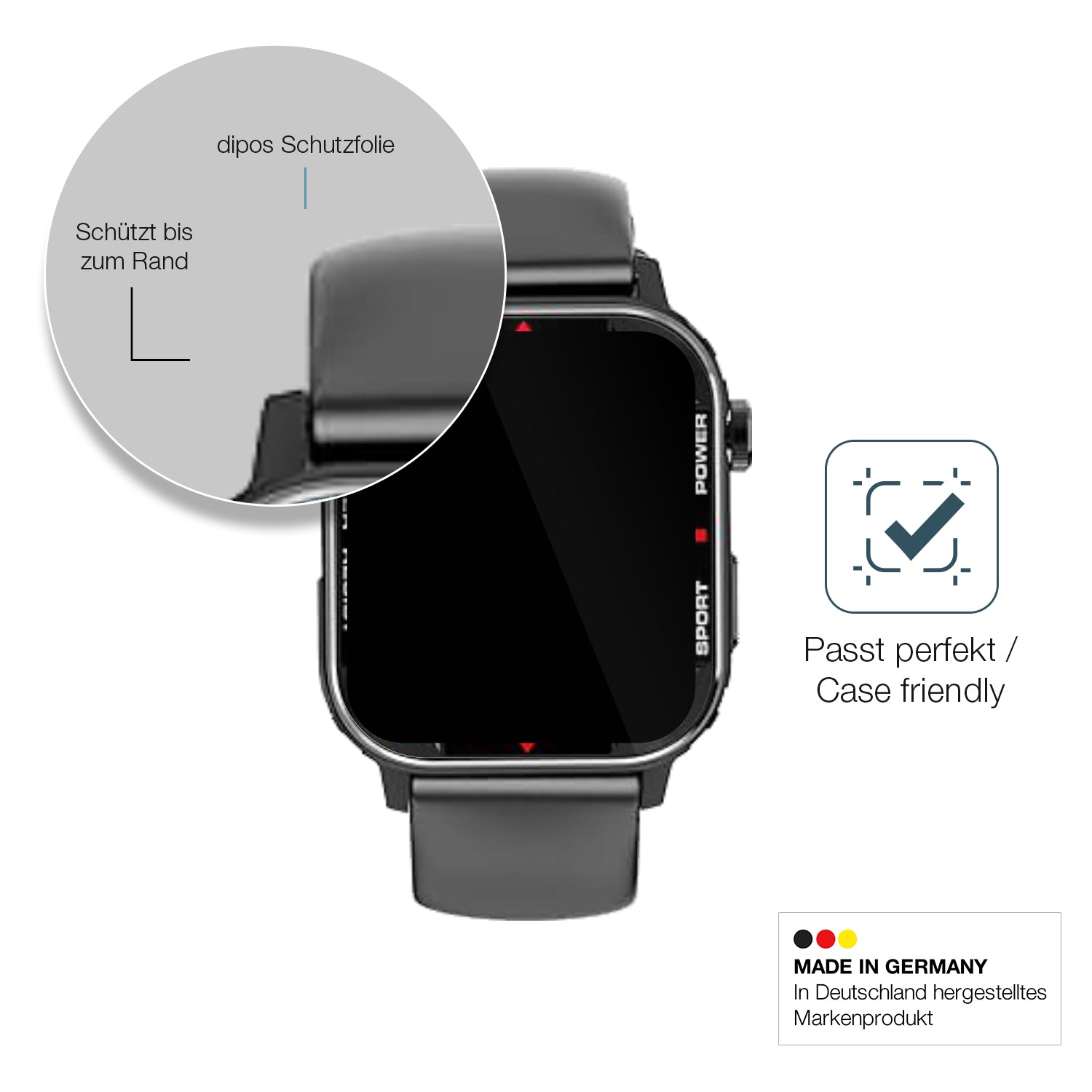 Besonders flexibler Displayschutz mit Anti-Shock-Schicht im Materialmix