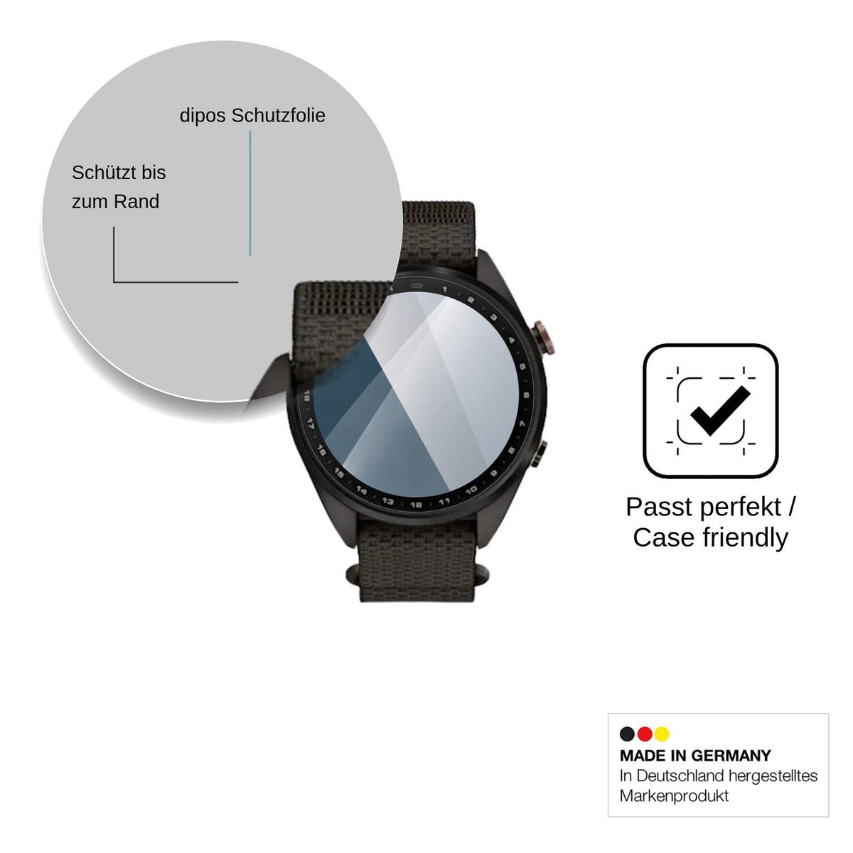 2x Screen Protector for Garmin Approach S72 Flexible Glass 9H dipos