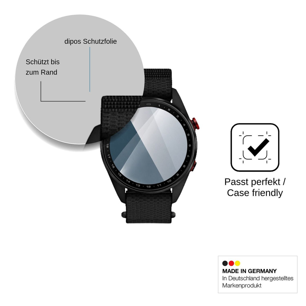 2x Screen Protector for Garmin Approach S72 47mm Flexible Glass 9H dipos