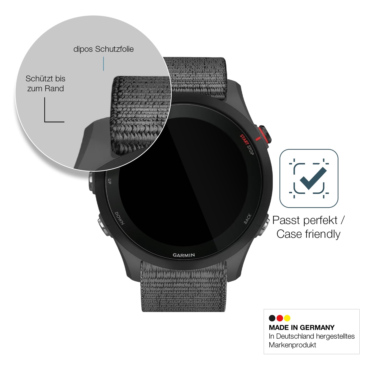Besonders flexibler Displayschutz mit Anti-Shock-Schicht im Materialmix