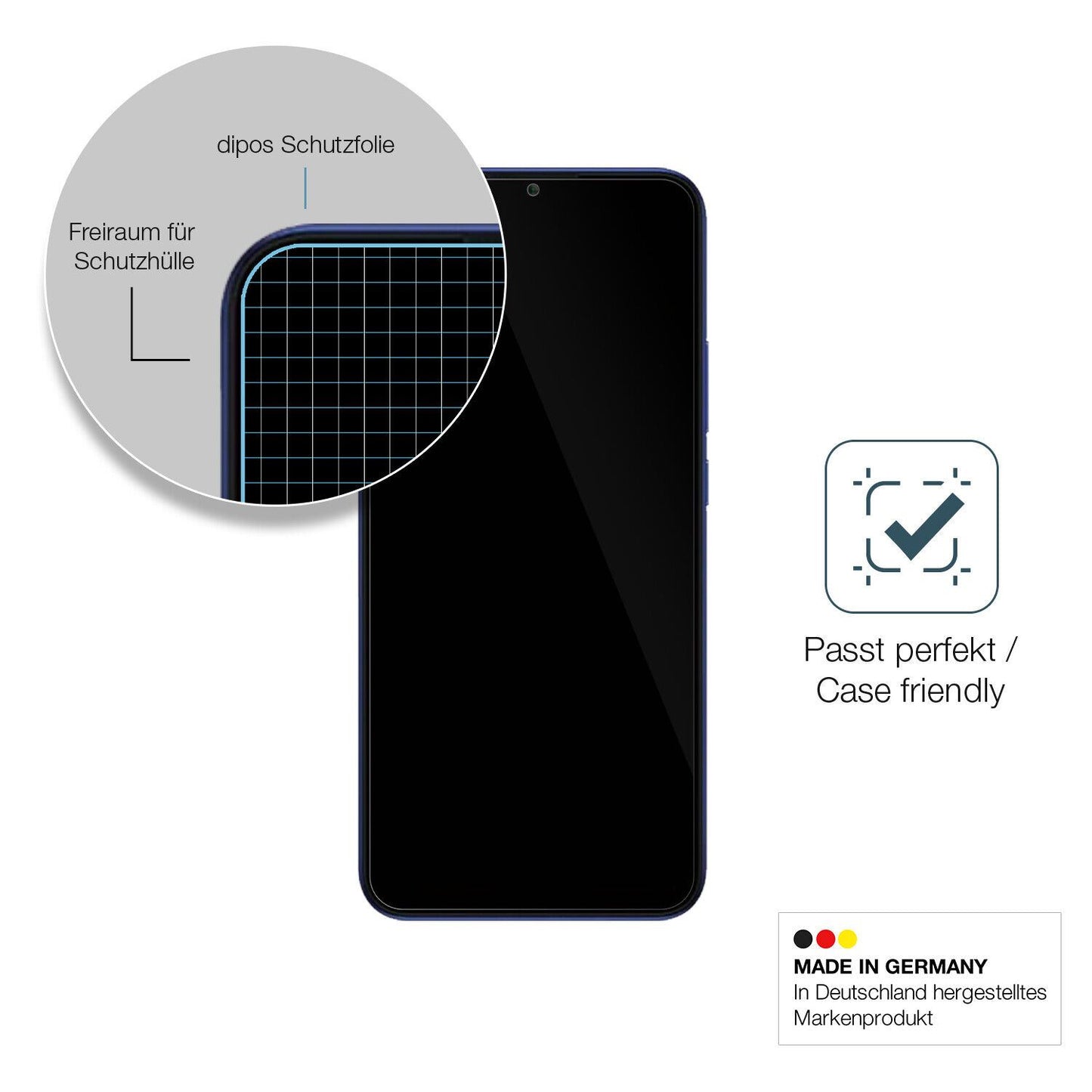 Besonders flexibler Displayschutz mit Anti-Shock-Schicht im Materialmix