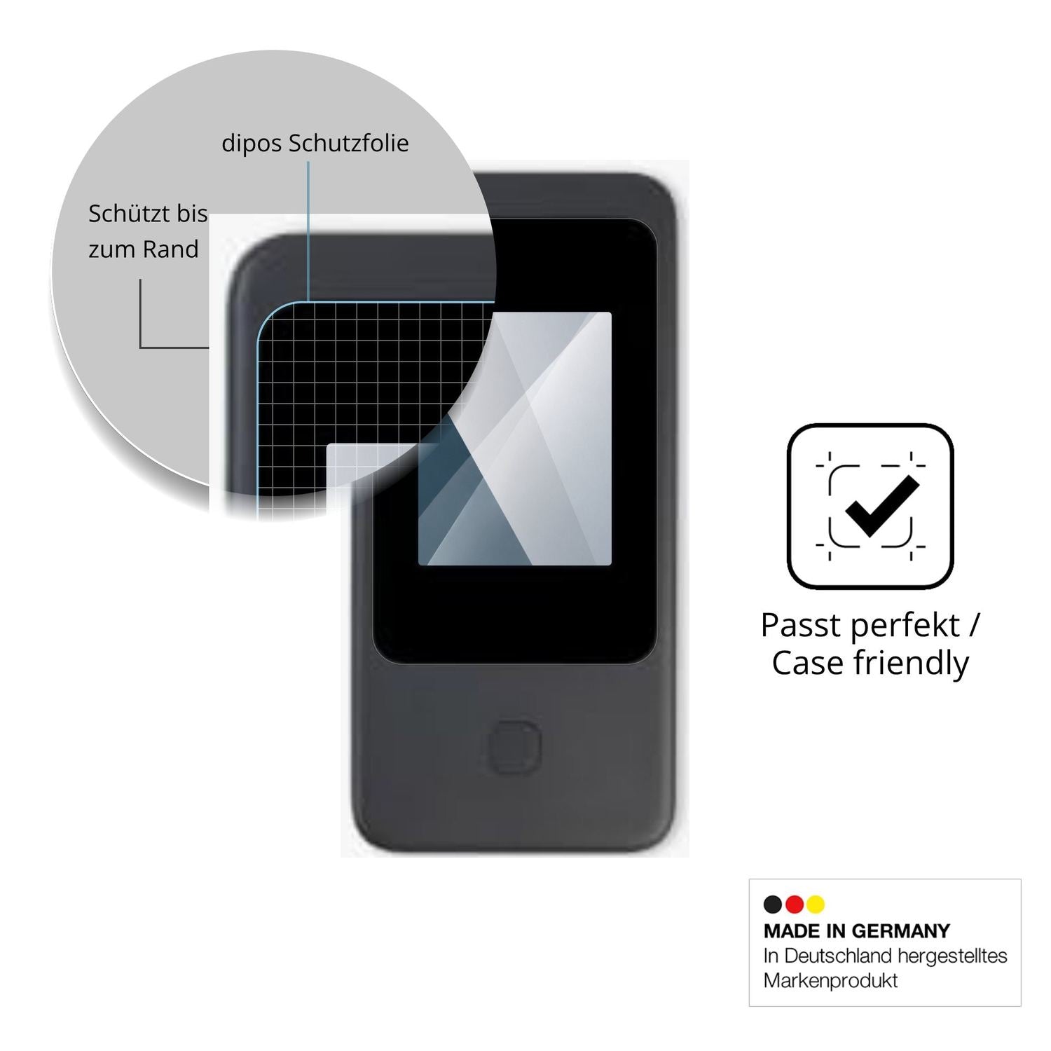 Besonders flexibler Displayschutz mit Anti-Shock-Schicht im Materialmix